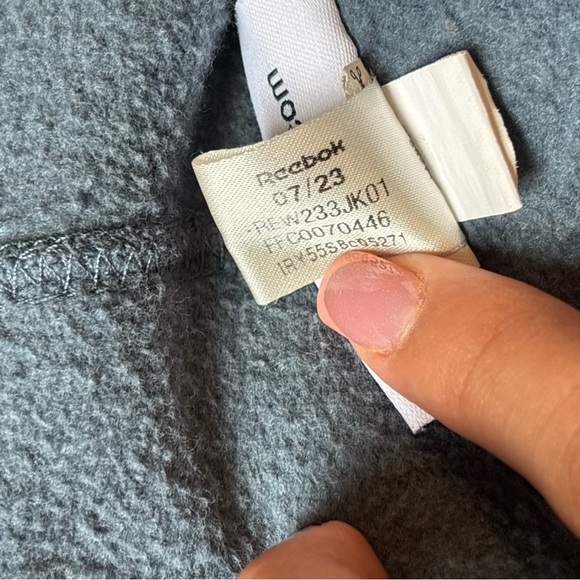 Reebok Women's Gray Zip-Up Hoodie - Picture 4 of 5